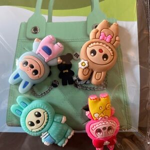 Labubu Cute Character Bag Charms Set